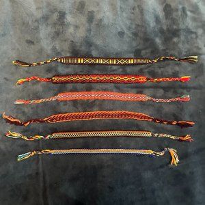 HANDMADE Multicolor Thread Friendship Bracelet Lot of 6